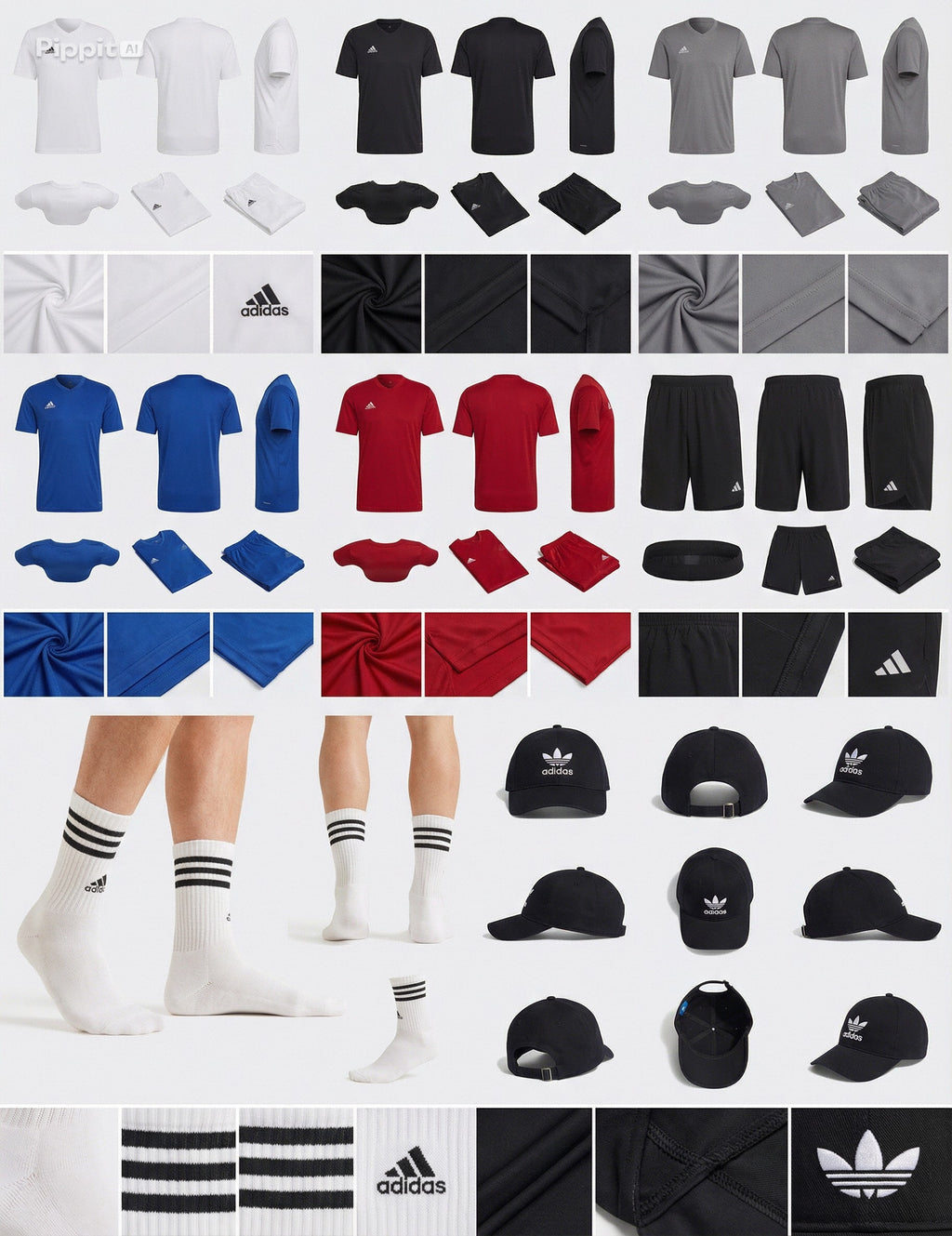 KIT COMPLETO ADIDAS - PANT NEGRA