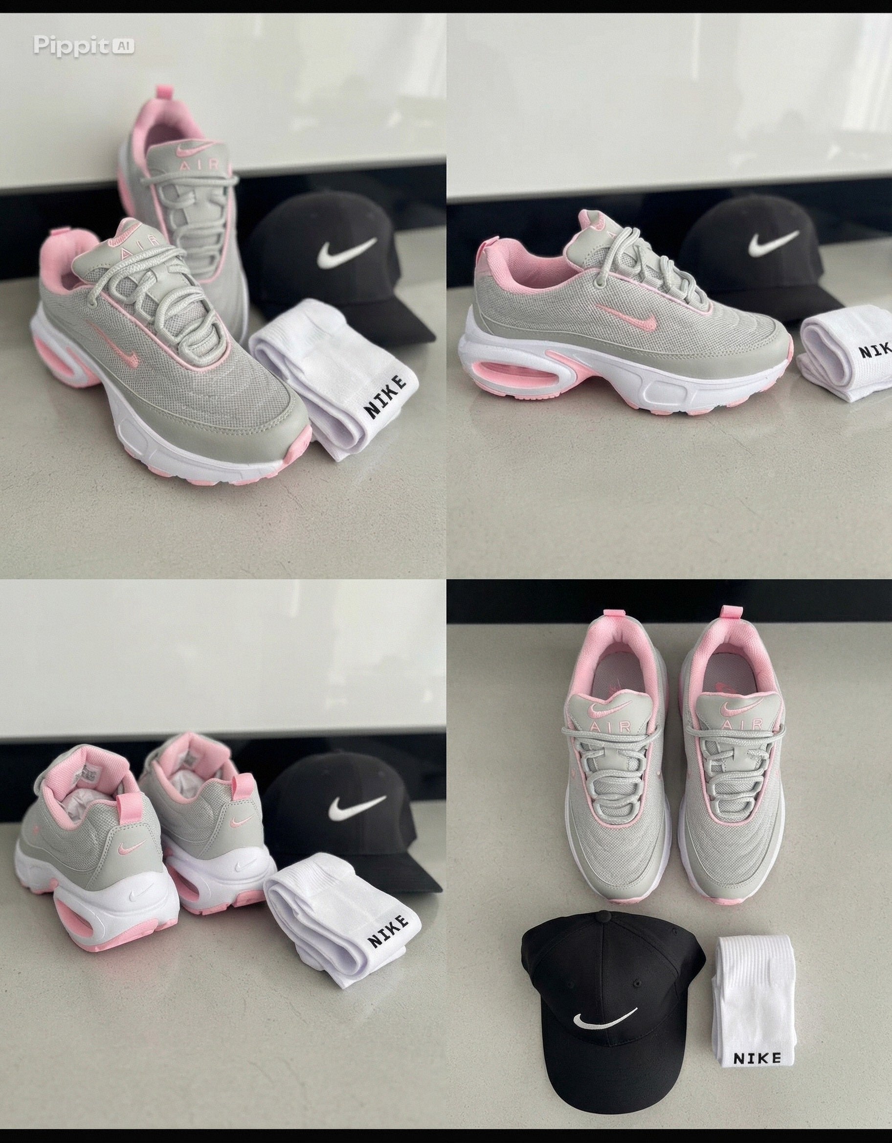 COMBO DAMA NIKE PORTAL+GORRA+MEDIAS CAJA
